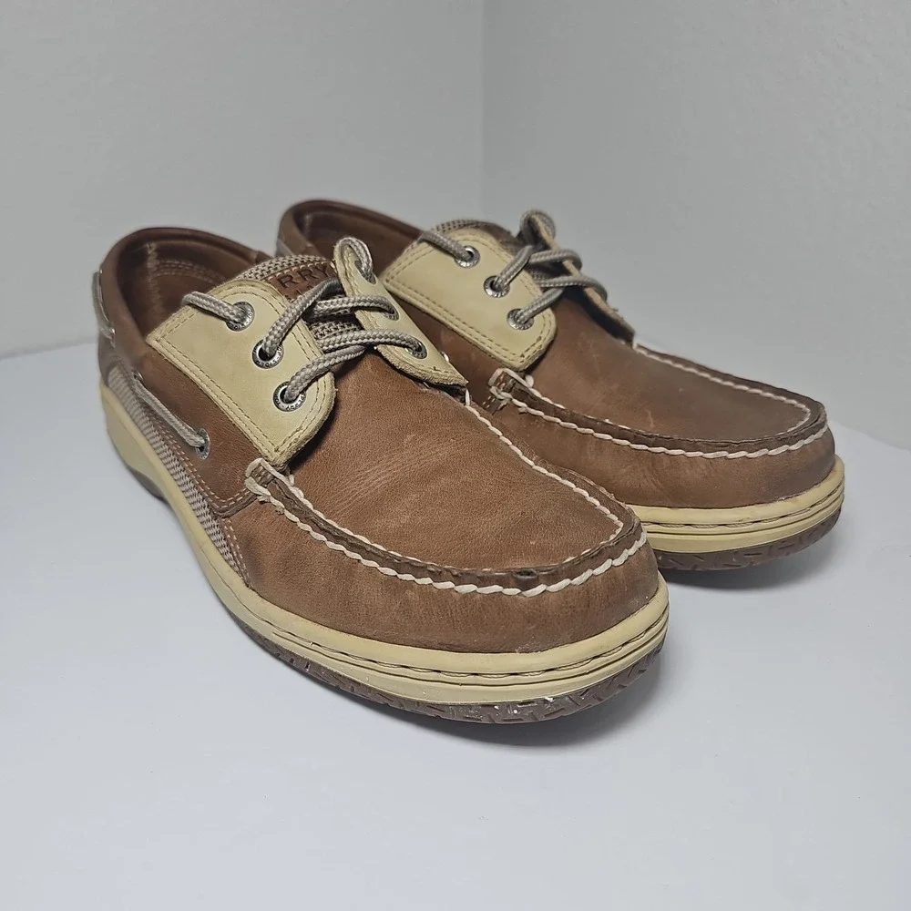 Sperry Top-Sider Billfish Boat Shoes 3-Eye Tan Beige 0799023 Men's Size US 9